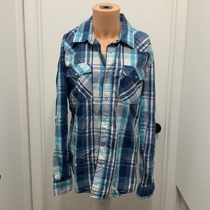 Ditch Plains New York snap western shirt 2xl plaid
